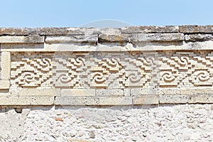 The unique ruins of Mitla, in Oaxaca, Mexico, was a Zapotec and Mixtec city known for its beautiful carved patterns photo