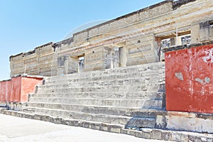 The unique ruins of Mitla, in Oaxaca, Mexico, was a Zapotec and Mixtec city known for its beautiful carved patterns photo