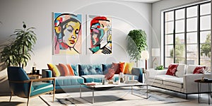 Unique scene of individuals creatively adorning and personalizing their newly acquired living spaces , concept of