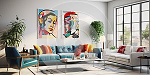 Unique scene of individuals creatively adorning and personalizing their newly acquired living spaces , concept of photo