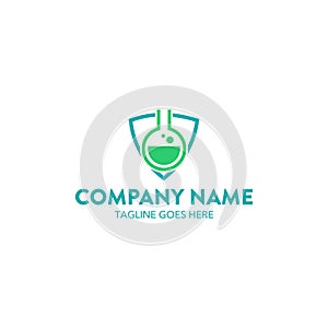 Unique science logo template. vector. editable