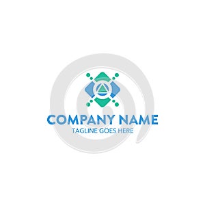 Unique science logo template. vector. editable