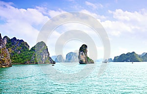 The unique sea landscape, Vietnam`s halong bay