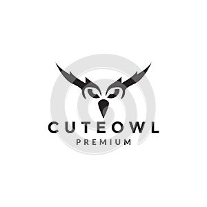 Unique shape head owl logo symbol icon vector graphic design illustration idea creative
