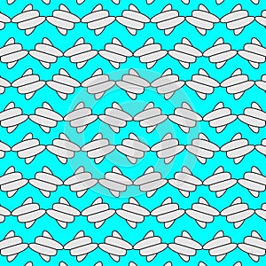 unique shapes on blue pattern vector design