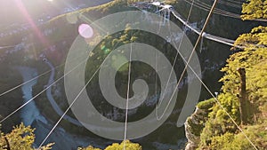 Unique SKYPARK AJ Hackett Sochi, Ahshtyrskaya gorge in the Mzymta river valley