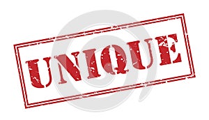 Unique stamp on white background