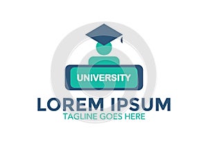 Unique and stand out education logo. vector illustration. editable