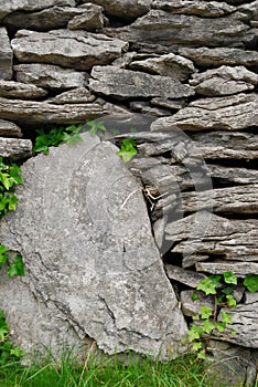 A unique stone fence in Ireland