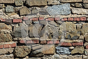 Unique Stone Wall Texture Adorned with Fine Brick Lines