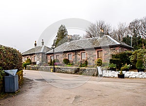 Unique style houses at Luss village, Scotland, UK