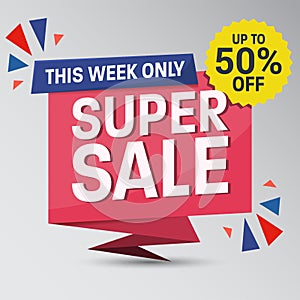 Unique Super Sale Banner