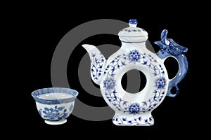 Unique teapot and teacup