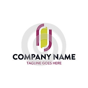 Unique technology logo template. vector. editable
