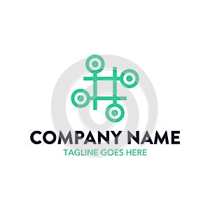 Unique technology logo template. vector. editable