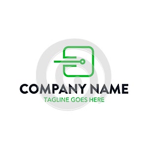 Unique technology logo template. vector. editable