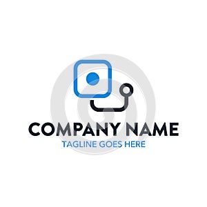 Unique technology logo template. vector. editable