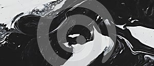 Unique textures of black ink with oil repulsions on a resistant white background