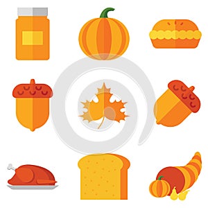 Unique Thanksgiving day flat illustration