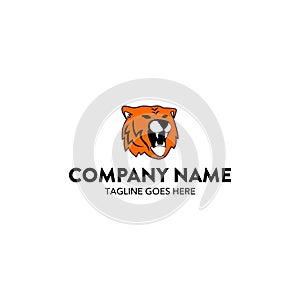 Unique tiger logo template. vector. editable