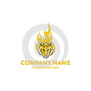 Unique tiger logo template. vector. editable