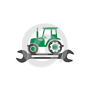 Unique tractor repair icon