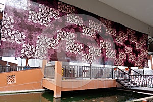 A unique traditional hanging batik cloth outdoor