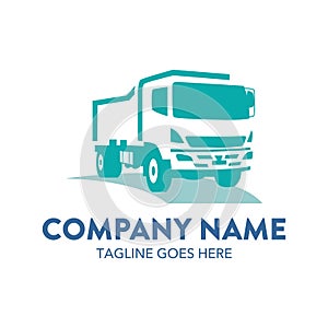 Unique truck logo template. vector. editable