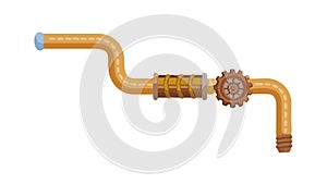 Industrial Gear Pipe, Mechanical Flow System Vector, vector design Generative AI