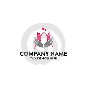 Unique wedding logo template. vector. editable