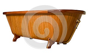 Unique wooden bathtub,