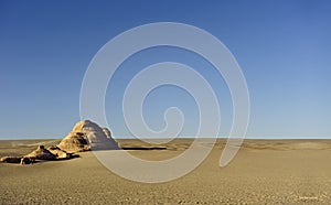 Unique yadan earth surface in the Gobi Desert