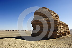 Unique yadan earth surface in the Gobi Desert