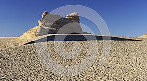 Unique yadan earth surface in the Gobi Desert