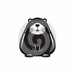 Unique Yokai-inspired Beaver Icon In Bold Graphic Design Style photo