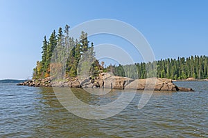 Uniquely Shaped Island in the North Woods