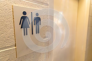 Unisex Bathroom sign with both male and female symbols