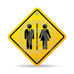 Unisex restroom vector door sign photo