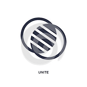 unite icon on white background. Simple element illustration from geometric figure concept