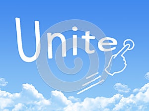 Unite message cloud shape