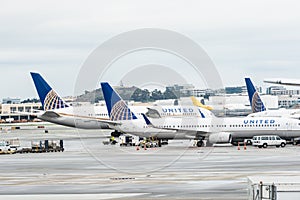 United Airlines Boeing airplane