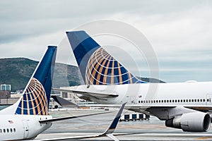 United Airlines Boeing airplane