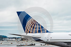 United Airlines Boeing airplane