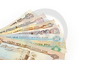 United Arab Emirates cash and coins