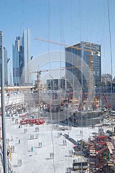 United Arab Emirates. Construction of a new skyscraper. Preparation of the Foundation