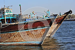 United Arab Emirates: Dubai boats on the creek