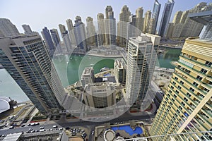 United Arab Emirates: Dubai skyline ; the marina photo