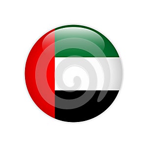United Arab Emirates flag on button