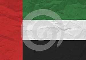 United Arab Emirates flag crumpled paper