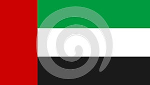 United Arab Emirates flag icon in flat style. National sign vector illustration. Politic business concept